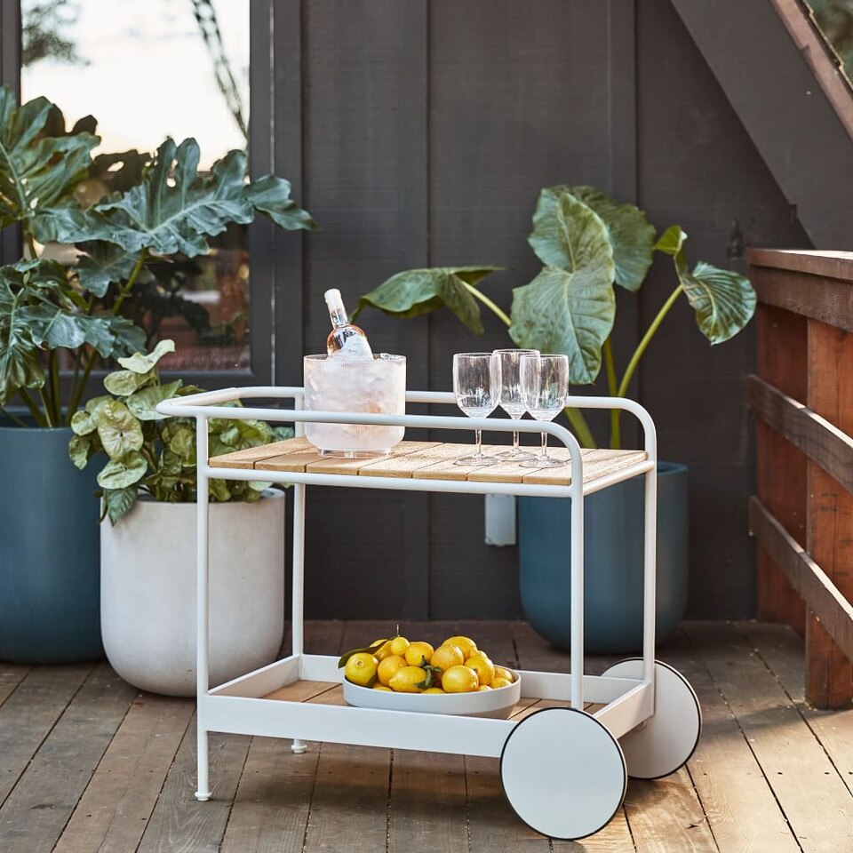 Halden Outdoor Bar Cart Haze West Elm Australia